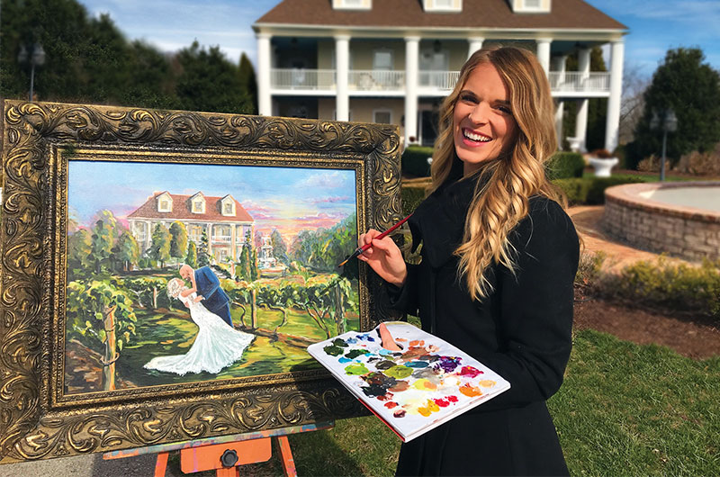 Bring the Magic of Live-Wedding Paintings to Your Ceremony and Reception