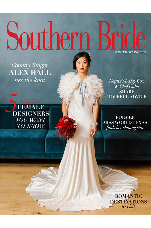 Virgin Hotel Styled Shoot In Southern Bride Magazine's Winter 2021 Issue Cover