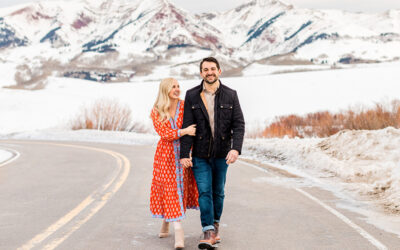 Callie and Kyle’s Snowy Mountainside Engagement in Crested Butte, Colorado