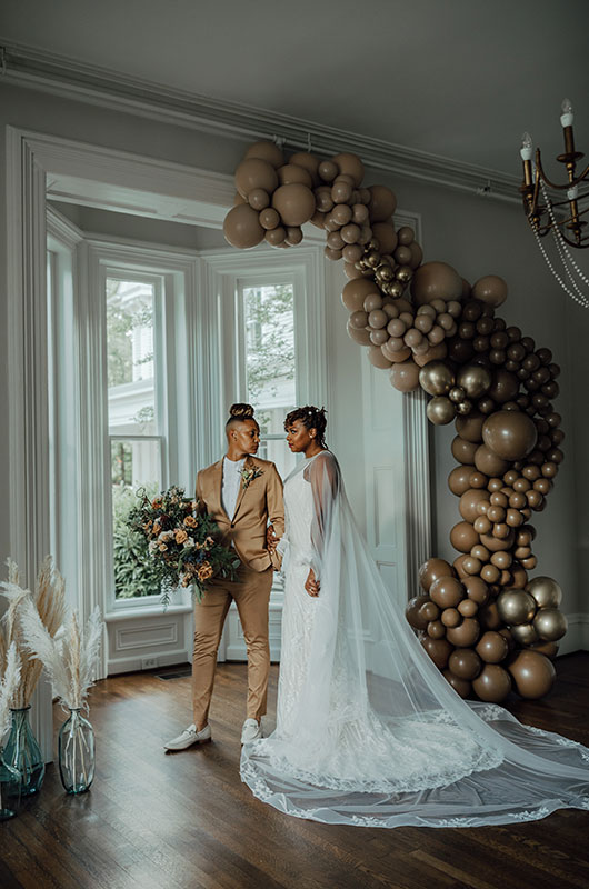 Intimate Timeless Wedding At The McAlister Leftwich House In North Carolina Baloons
