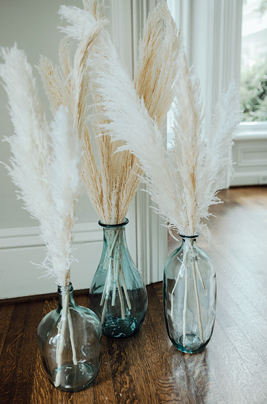 Intimate Timeless Wedding At The McAlister Leftwich House In North Carolina Feathered Vases
