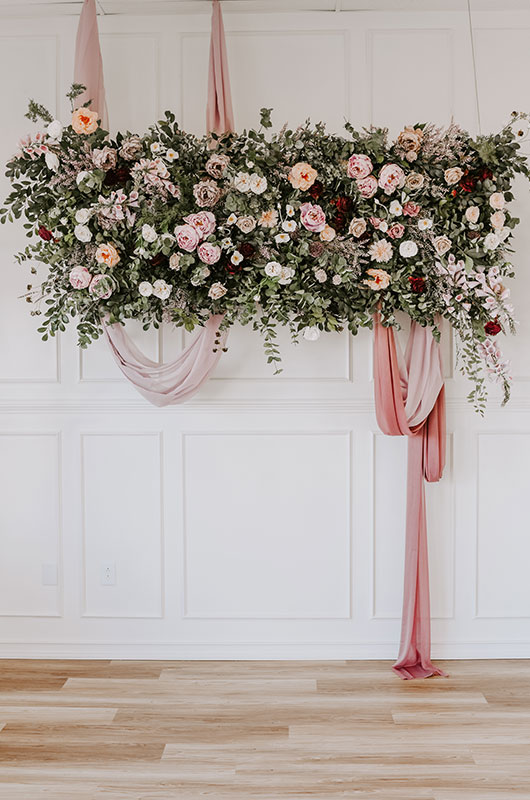 Lavender Park Bridal Is A Bridgerton Inspired Bridal Shop Floral Display