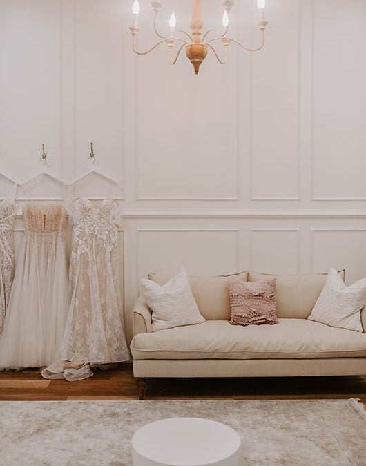 Lavender Park Bridal Is A Bridgerton Inspired Bridal Shop Sofa