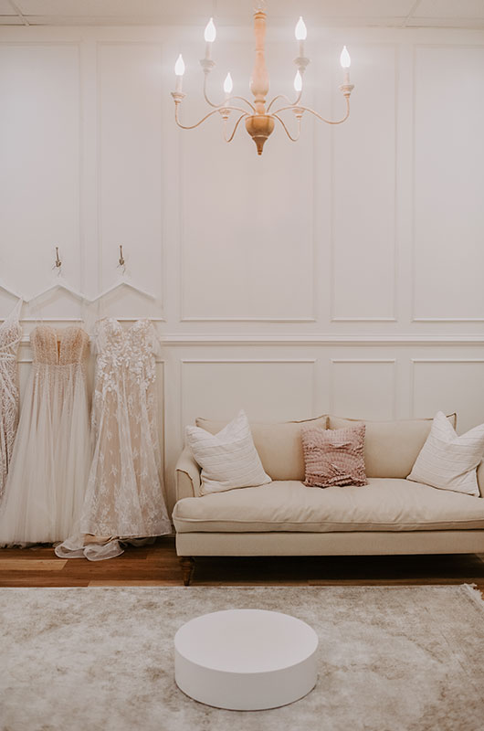 Lavender Park Bridal Is A Bridgerton Inspired Bridal Shop Sofa