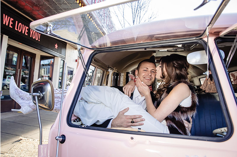 Mod Inspired Wedding Shoot At Historic Franklin Theatre In Tennessee Tap Truck Kiss