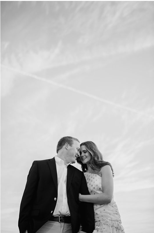 Oxford Mississippi College Sweetheart Photoshoot Proposal Black And White Sky Shot