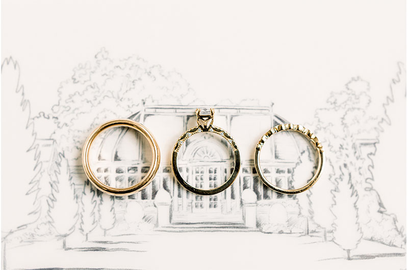 A Contemporary Chic Elopement At The Reynolda House Museum Of American Art Rings On Stamps