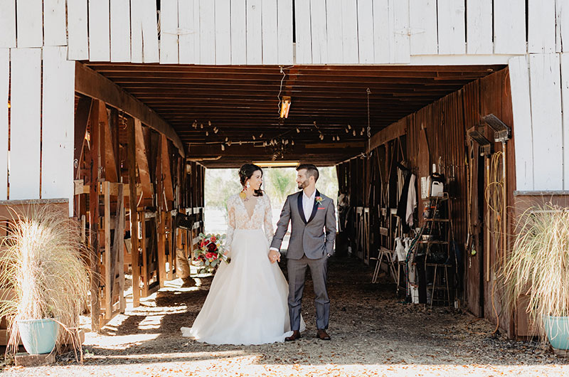 Argentine Polo Inspired Wedding At Garrett Field Estancia In Louisiana Couple In Front Of Barn