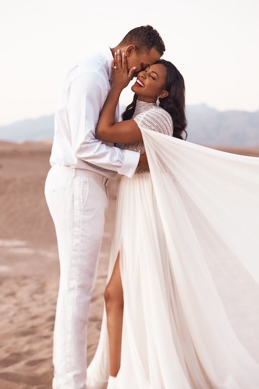 Social Media Influencer Jasmine Luv Gets Engaged Couple Embracing