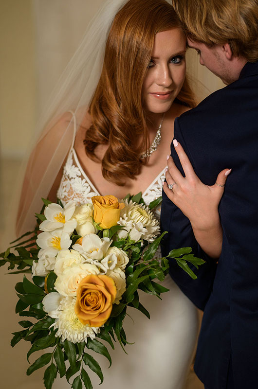 A Modern Metallic Wedding At Luxe Event Venue In Charlotte, North Carolina Bride And Groom