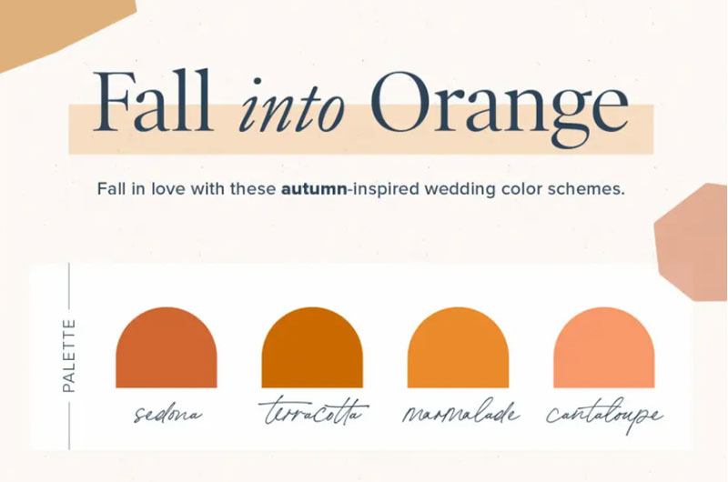 Top Wedding Colors Of 2021 By Season Fall Colors