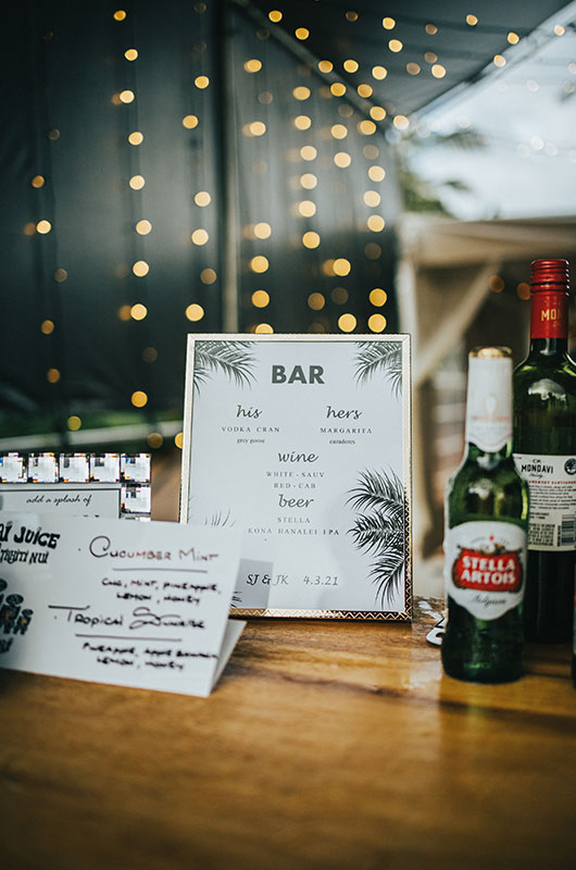 Four Tips On How To Set Up The Perfect Wedding Bar Bar Menu