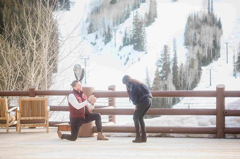 Surprise Mountain Proposal At The Stein Erikeson Lodge In Park City Utah Proposal