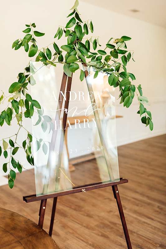 Andrea Roda And Harry Adderholt Say ‘I Do’ At The Grandeur House Acrylic Sign Andrea Roda And Harry Adderholt Say ‘I Do’ At The Grandeur House Acrylic Sign