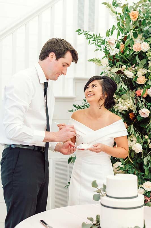 Andrea Roda And Harry Adderholt Say ‘I Do’ At The Grandeur House Eating Cake