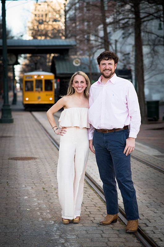 Cassidy Gubin And Eric Goldberg Have A Friends Inspired Engagement Downtown Memphis