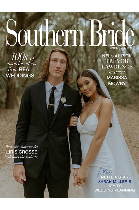 Trevor Lawrence And Marissa Mowry On Southern Bride Magazine Summer 2021 Issue Cover