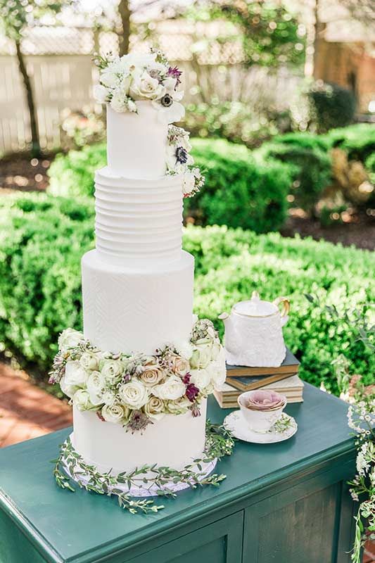 Bridgerton Inspired Garden Wedding In New Market Alabama Cake