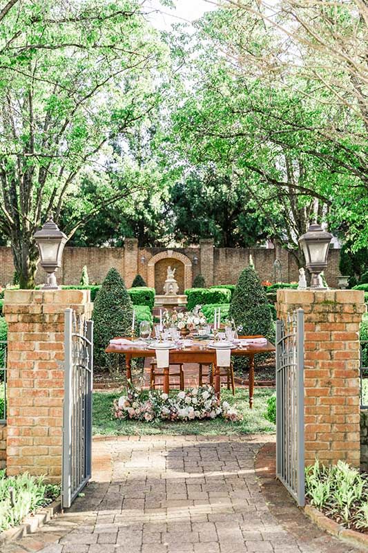 Bridgerton Inspired Garden Wedding In New Market Alabama Entrance