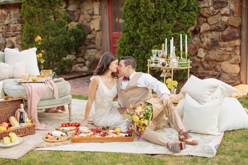 Classic English Inspired Engagement At Lands End Estate In Central Arkansas Vibrant Picnic 1 Scaled 1