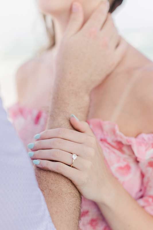 Hailey Fitzwater And Dallas Trull Get Engaged On Wrightsville Beach North Carolina Ring