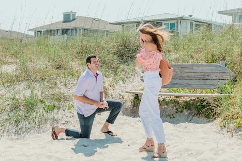 Hailey Fitzwater and Dallas Trull Get Engaged on Wrightsville Beach, North Carolina