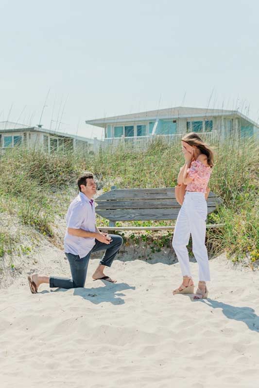 Hailey Fitzwater And Dallas Trull Get Engaged On Wrightsville Beach North Carolina Surprise Proposal