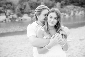 Love Story Leads To Engagement In Medina Texas Black And White