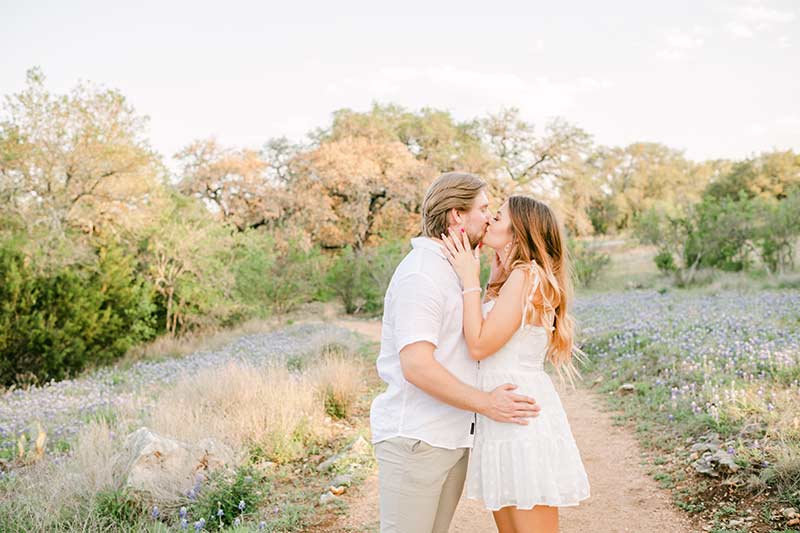 Love Story Leads To Engagement In Medina Texas Kiss