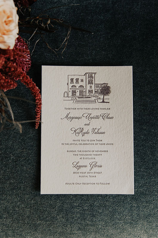 Margeaux Chase And KeeRyde Talasan Marry At The Contemporary Austin In Texas Invitation Margeaux Chase And KeeRyde Talasan Marry At The Contemporary Austin In Texas Invitation