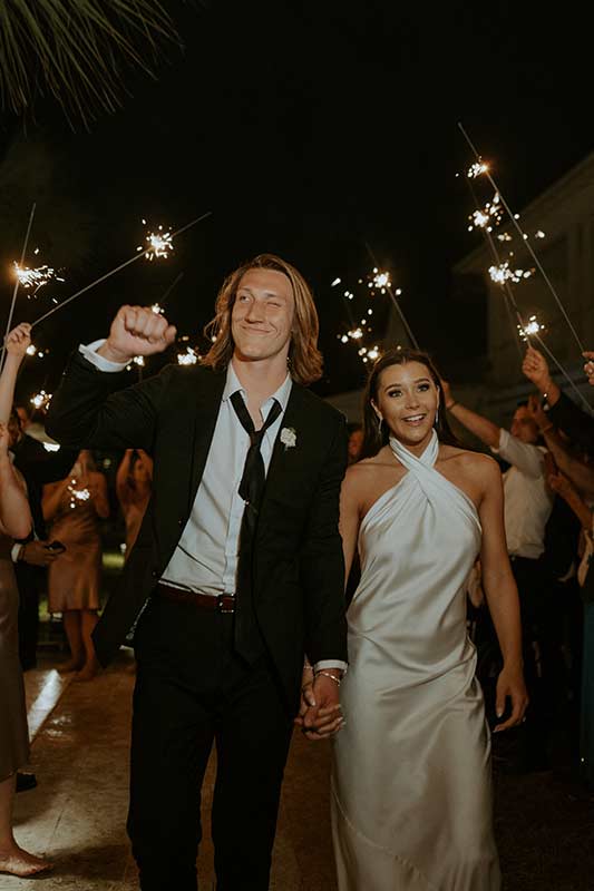 Marissa Mowry And Trevor Lawrence Wedding In South Carolina Bride And Groom Exit