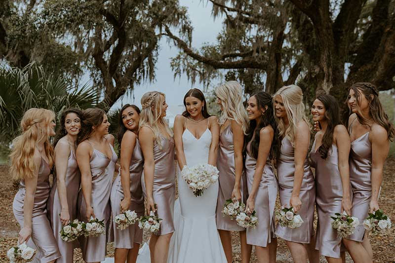 Marissa Mowry And Trevor Lawrence Wedding In South Carolina Bride With Bridesmaids