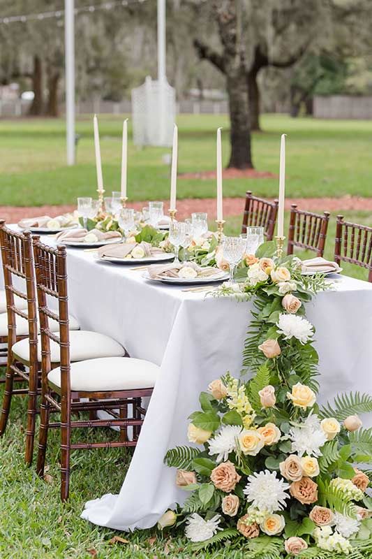 Transport To A French Countryside Wedding At Casa Lantana In Tampa Head Table