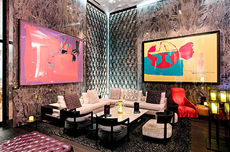 W South Beach || Miami Beach, Florida Living Room Bar