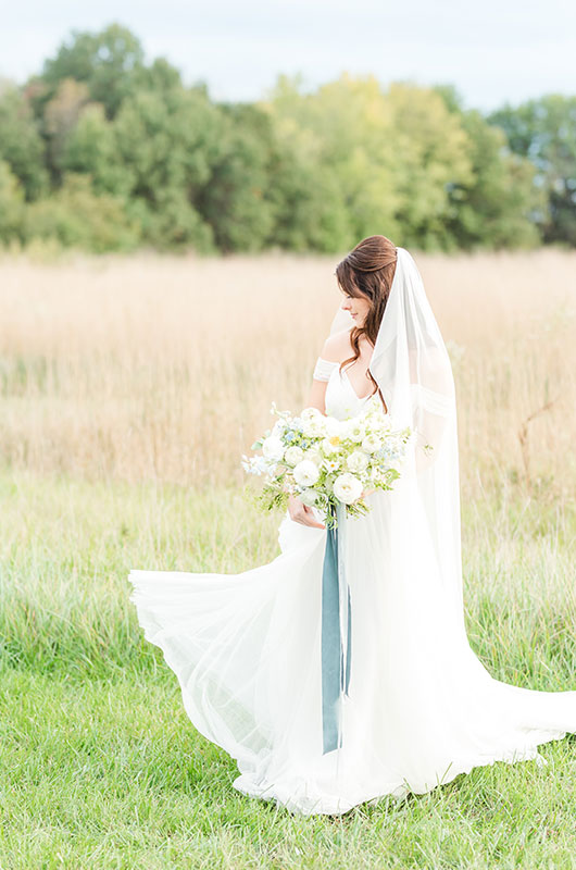 Intimate Botanical Wedding An Elegantly Styled Botanical Wedding At Emerson Fields In Excello, Missouri Gown