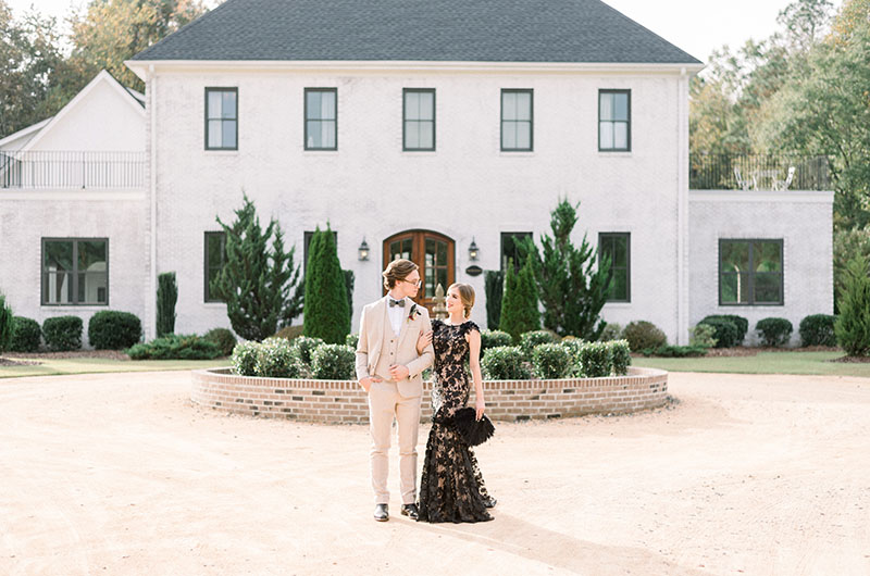 Turning Darkness Into Light With A Wedding Of Bold Elegance In North Carolina Out Front