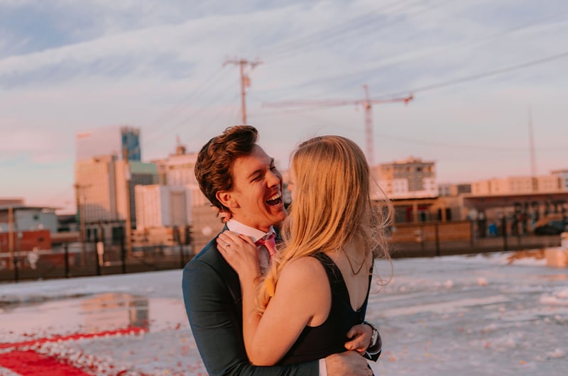 Zach Stone Nashville Artist Popped The Big Question Zach And Becca Laughing And Hugging Copy