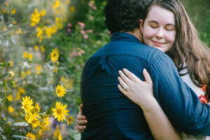 An Engagement At The Memphis Botanical Gardens Hug