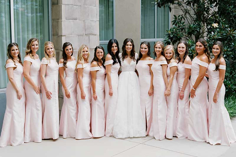 Peyton Conn And Jay Shell High School Sweetheart Wedding In Mississippi Bride With Bridesmaids