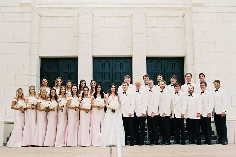 Peyton Conn And Jay Shell High School Sweetheart Wedding In Mississippi Wedding Party Together
