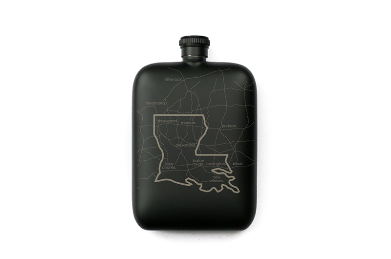 The Most Wanted Gifts And Gadgets For All Of Your Wedding Related Events Black Engraved Maps Pocket Flask Copy