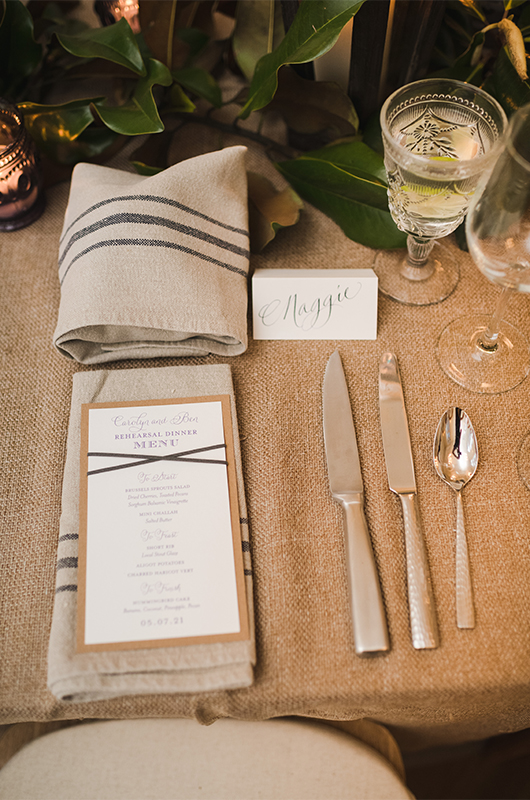 Tips To Guarantee Your Rehearsal Dinner Is A Memorable Affair Close Up Image Of Menu Copy