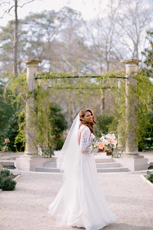 Christine Nau And Brandon Steinbook Marry In An Art Nouveau Wedding In Georgia Bridal Portrait