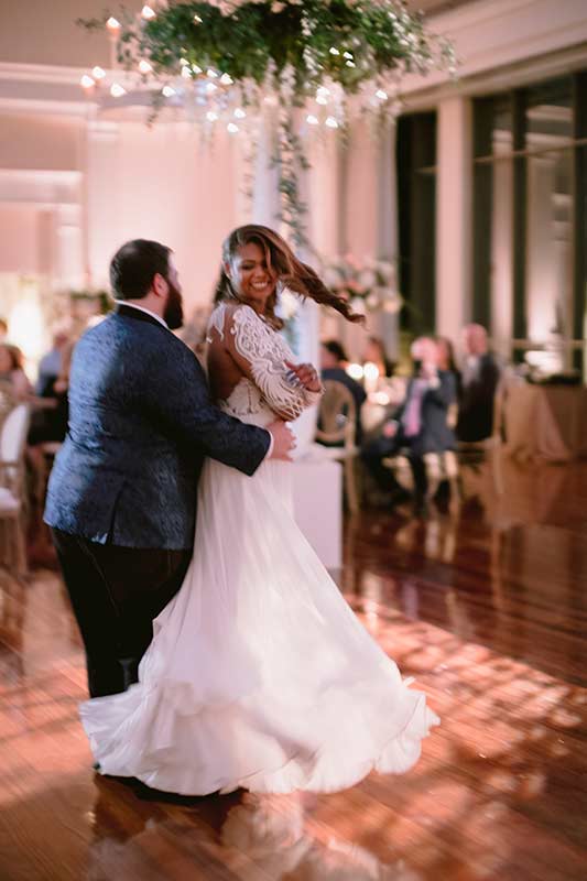 Christine Nau And Brandon Steinbook Marry In An Art Nouveau Wedding In Georgia Bride And Groom Dancing