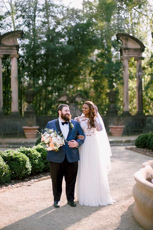 Christine Nau And Brandon Steinbook Marry In An Art Nouveau Wedding In Georgia Bride And Groom First Look
