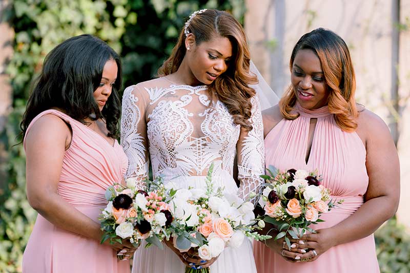 Christine Nau And Brandon Steinbook Marry In An Art Nouveau Wedding In Georgia Bride With Bridesmaids