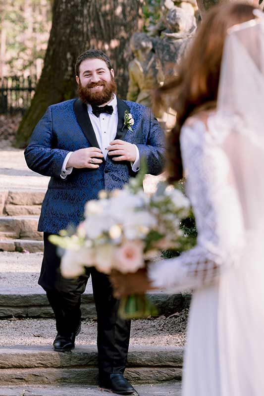 Christine Nau And Brandon Steinbook Marry In An Art Nouveau Wedding In Georgia First Look