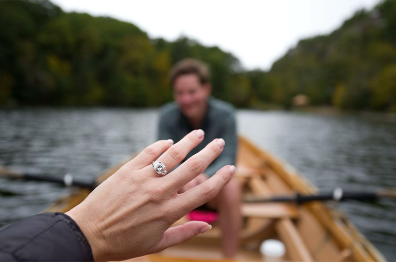 Romantic Engagement That Took Place Back Where This Story Began Wedding Ring Image With Bill In Background Copy