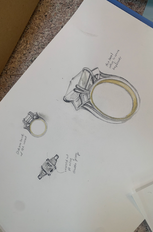Romantic Engagement That Took Place Back Where This Story Began Wedding Ring Sketches Image 2 Copy