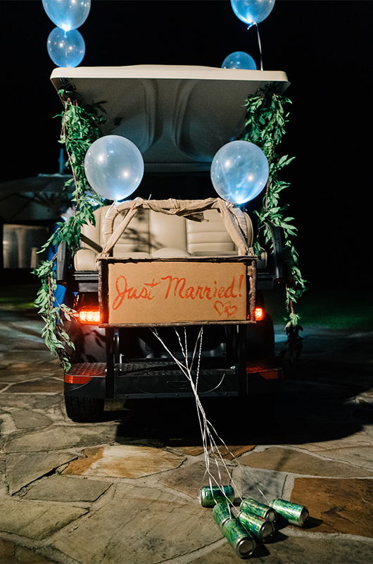 Eloise Hamilton Aiken Reeves Rustic Glamour Wedding In North Carolina Just Married Golf Cart